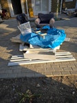 Armchair, dismantled bed Armchair, dismantled bed, mattress (double), everedge 2m, bath feet, paddling pool E7 - removed for £181