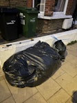 Trash bags Wheelie bin-sized trash bag (quadruple-bagged) + small trash bag. Already out in the street and ready for collection any time SW4 - removed for £71