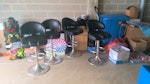 Remove old chairs. 4x fobt stools. TN9 - removed for £93