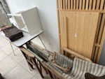 Old furnitures Hi, we have a old small table, 2 old garden chairs, one ikea wooden wardrobe (dismantled), a bedside table, and an old bird sculpture NW10 - removed for £104