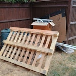 Packaging and pallets Cardboard, wooden pallets, cables, plastic RG27 - removed for £80