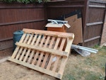 Packaging and pallets Cardboard, wooden pallets, cables, plastic RG27 - removed for £80
