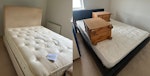3 beds&matt/sofa/table/desk 1x super king bed with mattresses
2x queen beds with mattress
1x foldable sofa bed
1x 3 seater sofa
1x powered recliner
1x toughed glass dinning table (no chair)
1x 2.3metre long top quality desk
other items includes bedside tables, coffee tables
All in usable condition. Need to take all the bulky items together. TW7 - removed for £536