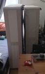A double bed bed frame A double bed bed frame. It is divided in half. Can be transported lying flat or sideways. Cannot be easily taken apart. W11 - removed for £52