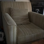 Two arm chairs Two armchairs and cushions. Some small stains from family use but otherwise good condition. Fire labels attached as shown in photo. Could be cleaned and reused or taken as junk. I’m around 9.30 - 2.30pm or after 4pm Wednesday or Thursday this week, or contact me for pick up availability next week. CM2 - removed for £147
