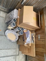 Cat tower, cardboard and food collected by Squeaky Clean Removals