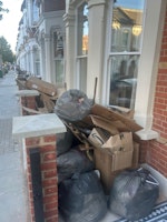 mostly boxes some bin bags collected by M&V waste Clearance