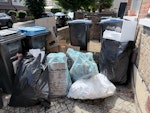 bags of styrofoam and boxes I just moved, so it's a lot of flattened boxes and styrofoam from flat pack furniture. I consolidated it so it's easy to pick up and right out front by my bins. EN2 - removed for £104
