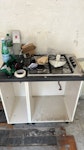 building waste bags of rubbles, dismantled cabinets, oven, gas cooker, timber, old curtains E5 - removed for £243