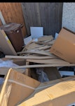 cardboard polystyrene loads of cardboard and polystyrene from flat pack furniture. Will be seperated so cardboard can be recycled. wont look like this. will be stacked in front garden for easy collection N7 - removed for £104