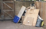 wood boards, tiles, rubble builder waste, including wood boards, tiles, rubble, radiator, small cabinet (see picture for assessing size) SE16 - removed for £130