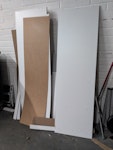 dismantled wardrobe it s an IKEA dismantled wardrobe with some wood and glass for the mirrors E2 - removed for £71