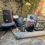 reno waste+household some renovation waste and various household junk incl a chair, old rug and other smaller bits N16 - removed for £130
