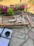Dismantled bench/arbour Dismantled wooden arbour/bench. Small load. TW1 - removed for £70