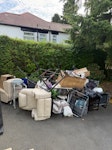 household clear out this is a clear out of rooms and a garage so mixed household items. two chairs, zimmers and wheelchairs, walking sticks and the rest just household junk G76 - removed for £312