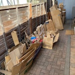 Big and medium cardboard boxes Big cardboard boxes from furniture packaging and medium boxes. Some of them are flattened. AL4 - removed for £156