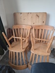 furniture and clothes 1 wood table and 4 chairs, 1 office desk and chair, mirror, 2 wood supports, very good condition clothes WN7 - removed for £91