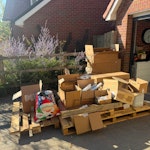 Wooden pallets and other waste Wooden pallets, boxes, and other solar installation waste. CM1 - removed for £176