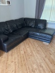 Sofas 1 x corner sofa, 1 x 3 seater sofa, 1 x footstool. Some signs of wear to the leather commensurate with age but fair condition. DH3 - removed for £234