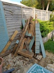 Wood, mower, general Old wood from small decking
Old, broken fan & mower, some general garden rubbish. 
Small table frame (I can break this down if it's easier)
Some old roofing felt. 

Although I say sunday, it's flexible if it aids a cheaper quote. 
Folding metal chair BN12 - removed for £117