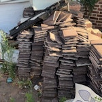 left over roof tiles roof tiles that can be reused in the drive way so easily collectable UB3 - removed for £195