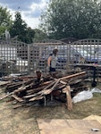 8x10ft shed wood Dismantled 10 x 8ft shed and small pile of junk. SM1 - removed for £175