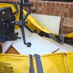 Household waste 1 computer chair, 1 plastic chair, 2 foldable tables, 1 mirror with backboard, 1 wardrobe, 2 bedside chest of drawers, 2 single bed frames, and wooden pieces.
Available anytime from 4pm on Tuesday. Please leave the skip bag, don't drag it. Thanks ME5 - removed for £314