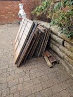 Fence panels, post and bag of collected by REF REMOVALS