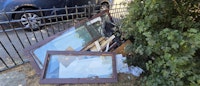 Wooden DGU glass and frames collected by Skip Rats UK
