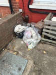 Bucket of tiles, bag offcuts Bucket of broken tiles, bag of flooring offcuts N13 - removed for £94