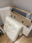 An armchair & A small table An armchair broken into 3 parts and a small table W4 - removed for £71