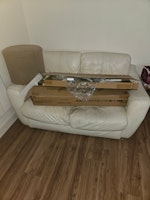 Sofa, footstall and packaging collected by Clear Away Junk