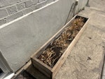 two 180x40x25cm planters Dispose two 180x40x25cm wooden planters including soil and dead plants. planters can be dismantled after the soil has been removed. note that the bottom of one of the planters is already broken and falling out E11 - removed for £94