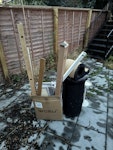old rubbish / cat tower dismantled cat tower, couple broken blinds SE26 - removed for £36