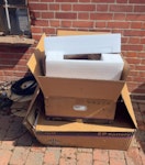 Packaging Cardboard, plastic, Tiles, cables - all pictured TN34 - removed for £87