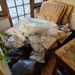 Moving supplies Moving supplies. Cardboard boxes, styrofoam, plastic, wrapping paper. RG40 - removed for £194
