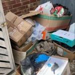 cardboard garden and pond wast pond sponges, cardboard, a bucket with sponges 3 saucepans ( cast iron) general household TN12 - removed for £117
