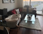 A corner sofa, broken into two Corner sofa that is already broken into two pieces and is on the balcony. 
Needs carrying from balcony. I’ve recently had an operation to have a baby so am unable to help lift. SW6 - removed for £104