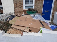 DIY boxes rubbish garden waste collected by Brickfield services