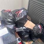 bags of recycable waste mostly are items that couldn't take away before moving home, and some paper boxes and plastic containers SE8 - removed for £71