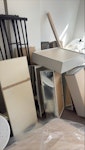 wardrobes bed frames chest of dismantled wardrobes Ikea *2 4 panels 2 doors TV stand dismantled shelf unit  part dismantled chest of drawers dismantled with drawers intact small table top bed frame rug SE15 - removed for £415