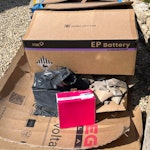Solar install waste mainly cardboard/wood/polystyrene packaging but some off cuts of roof and electrical stuff all mixed inside the boxes. GL7 - removed for £100