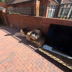 Solar install waste Pallets,boxes,solar panel and various waste from solar install TW1 - removed for £113