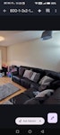 Corner sofa It's a large black high quality leather corner sofa, few parts have sunken slightly, but still comfortable and usable. BB2 - removed for £153