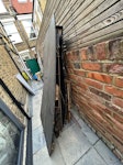 wood + chair + boards + tools wooden Pieces from wardrobe 
chair 
boards 
tiles 
tools 
there are more wooden panels in good condition NW10 - removed for £78