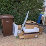 Solar install waste Boxes, rails, and other solar installation waste. GU14 - removed for £94