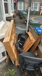 timber, baskets, chairs I have spare timber from all tables and wardrobes, some aluminium baskets from the same old wardrobe and 2 old office chairs SE7 - removed for £83