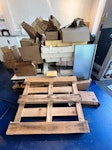 office equipment packing Few card boxes, left over from unpacked equipment .
Metal frames ect SW18 - removed for £117