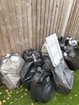 10 Bin bags of rubbish 10 bin bags of rubbish. Mainly polystyrene, some old curtain blinds, a dismantled set of drawers. E17 - removed for £71