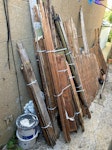 Dismantled shed and contents Mostly timber from an old shed I have dismantled. There are some larger pieces as well as single wooden panels which I have bundled together. There is also the contents of the old shed for removal, including old garden equipment and a playpen for babies/toddlers. It is all stored in a side passage with easy access. SE27 - removed for £194